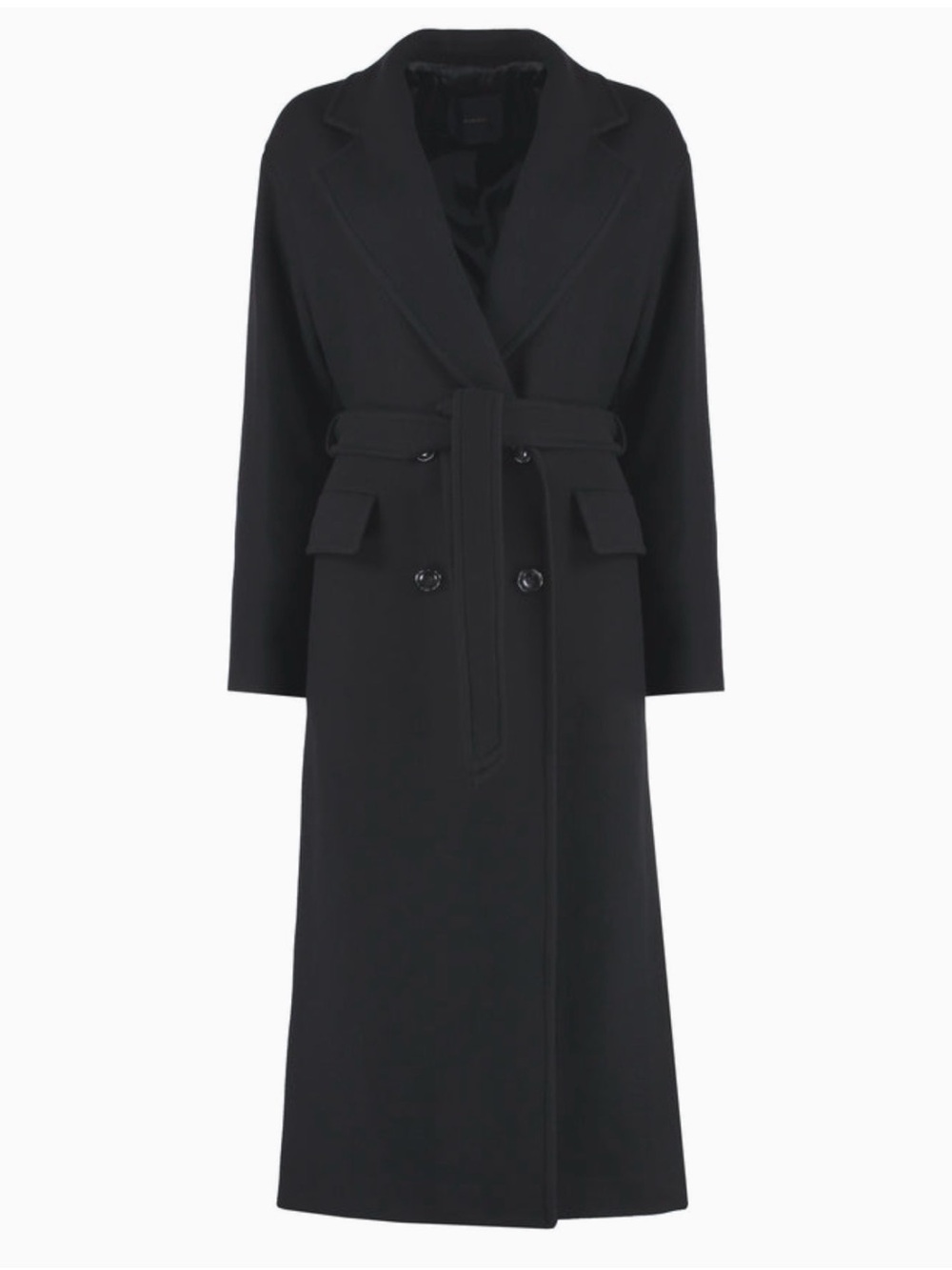 Pinko Black Classic Wool Coat